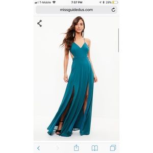 Long Blue Dress with dual Slits